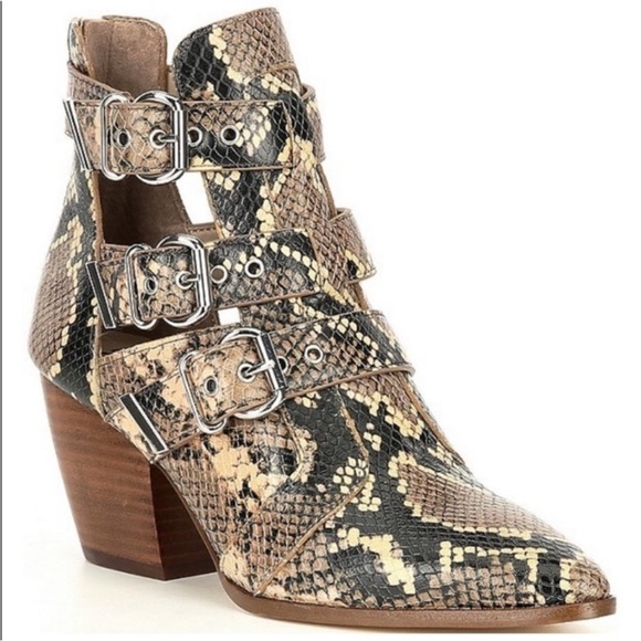 Gianni Bini Jam Out Snake Snake Ankle Boots 8 - Picture 8 of 8